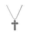 yz XeB[^C Y lbNXE`[J[Ey_ggbv ANZT[ Men's Silver-Tone Beaded Cross Pendant Necklace 24