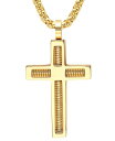 ■ブランド STEELTIME (スティールタイム)■商品名 Men's 18k Gold-Plated Stainless Steel Spring Inlay Cross 24" Pendant Necklace■商品は海外よりお取り寄...