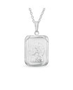yz uO Y lbNXE`[J[Ey_ggbv ANZT[ Unisex Religious Metal Square Dog tog Style Medallion Face of Jesus Christ Head Necklace Pendant .925 Sterling Silver For Men Teens Silver