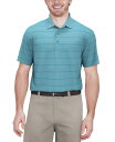 yz s[W[G[cA[ Y |Vc gbvX Men's Short Sleeve Birdseye Jacquard Performance Polo Shirt Cyan Blue