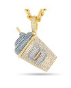 yz LOAC Y lbNXE`[J[Ey_ggbv ANZT[ Men's and Women's 7-Eleven Iced Slurpee Necklace Gold