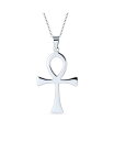 【送料無料】 ブリング メンズ ネックレス チョーカー ペンダントトップ アクセサリー Large Classic Men 039 s Large Key To Life Egyptian Ankh Cross Pendant Necklace For Men Polished .925 Sterling Silver Silver