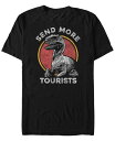 【送料無料】 フィフスサン メンズ Tシャツ トップス Jurassic Park Men 039 s Raptor Send More Tourists Short Sleeve T-Shirt Black