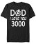 ̵ եե  T ȥåץ Marvel Men's Avengers Endgame I Love You 3000 Dad Short Sleeve T-shirt Black