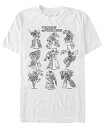 【送料無料】 フィフスサン メンズ Tシャツ トップス Men 039 s Transformers Textbook Short Sleeve T-shirt White