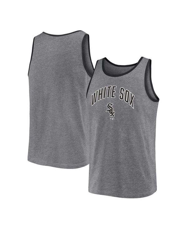 【送料無料】 ファナティクス メンズ タンクトップ トップス Men's Heather Gray Chicago White Sox Primary Tank Top Heather Gray