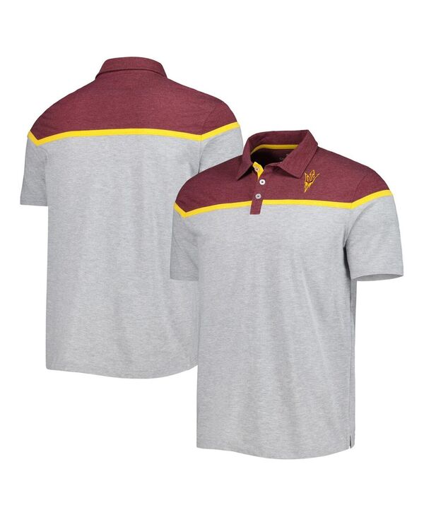 【送料無料】 コロシアム メンズ ポロシャツ トップス Men's Heather Gray Arizona State Sun Devils Chamberlain Polo Shirt Heather Gray