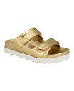 【送料無料】 ゲス レディース サンダル シューズ Women 039 s Fabula Two Band Open Toe Slide Footbed Logo Sandals Gold