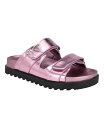 【送料無料】 ゲス レディース サンダル シューズ Women 039 s Fabula Two Band Open Toe Slide Footbed Logo Sandals Md Pink