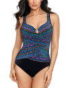 yz ~NX[c fB[X ㉺Zbg  Women's Slimming Surplice One-Piece Swimsuit Multi