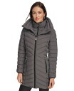 yz _i L j[[N fB[X WPbgEu] AE^[ Women's Bibbed Hooded Lightweight Puffer Coat Titan