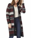 【送料無料】 ジョーンズニューヨーク レディース ニット セーター カーディガン アウター Women 039 s Multi-Stitch Open-Front Cardigan Sweater Bordeaux Combo