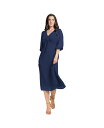  スタンダーズ アンド プラクティス レディース ワンピース トップス Women's Tie Front Puff Sleeves Midi Dress Deep ocean