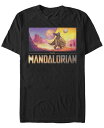  フィフスサン メンズ Tシャツ トップス Star Wars The Mandalorian Dreamscape Journey Short Sleeve Men's T-shirt Black