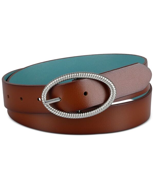 リーバイス 【送料無料】 リーバイス レディース ベルト アクセサリー Women's Two-In-One Twisted-Buckle Reversible Belt Tan/blue