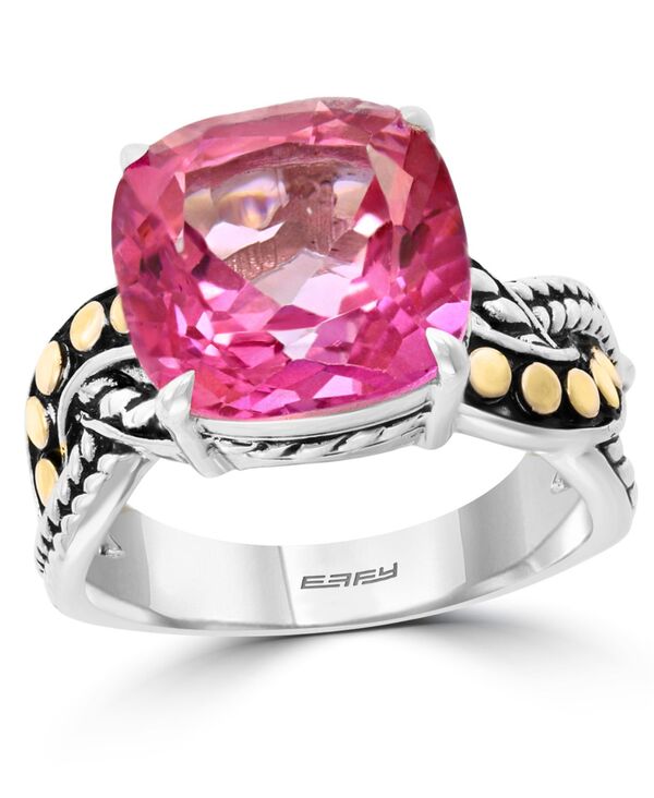 yz GtB[ fB[X O ANZT[ EFFY&reg; Pink Topaz Ring (8-1/3 ct. t.w.) in Sterling Silver & 18k Gold Pink Topaz