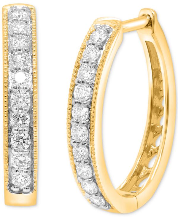 yz tH[Go[ OE _CY fB[X sAXECO ANZT[ Lab-Created Diamond Small Hoop Earrings (1/2 ct. t.w.) in Sterling Silver or 14k Gold-Plated Sterling Silver Gold-Plated Sterling Silver