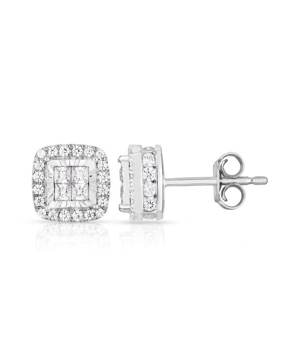 yz gD[~N fB[X sAXECO ANZT[ Diamond Frame Quad Stud (1 ct. t.w.) in 14k White Gold White Gold