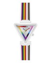 yz QX fB[X rv ANZT[ Women's Analog Rainbow Silicone Watch 31mm Rainbow