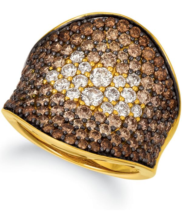 yz  @ fB[X O ANZT[ Chocolate & Nude Chocolate Souffle Chocolate Diamond (2-5/8 ct. t.w.) & Nude Diamond (3/8 ct. t.w.) Statement Ring in 14k Rose Yellow or White Gold Yellow Gold