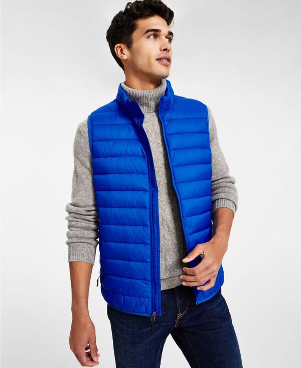 【送料無料】 クラブルーム メンズ ジャケット ブルゾン アウター Men 039 s Quilted Packable Puffer Vest Blue