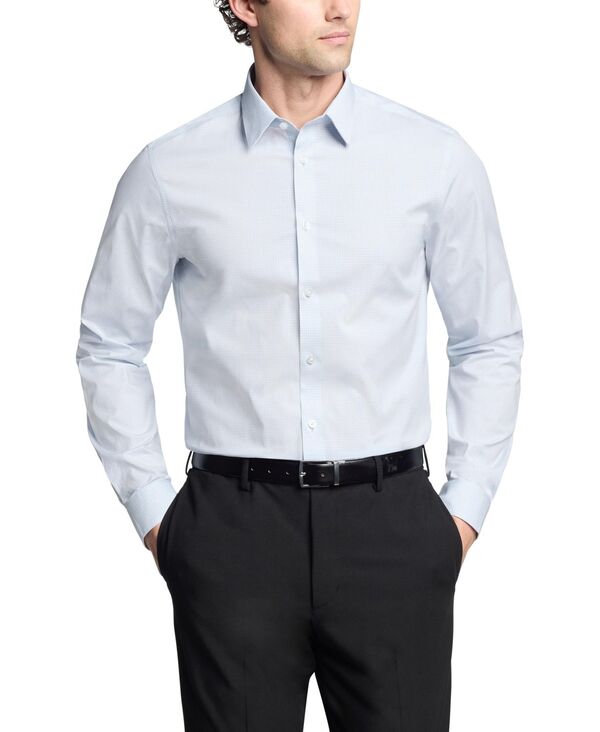 カルバン・クライン 【送料無料】 カルバンクライン メンズ シャツ トップス Men's Slim Fit Dress Shirt Light Blue