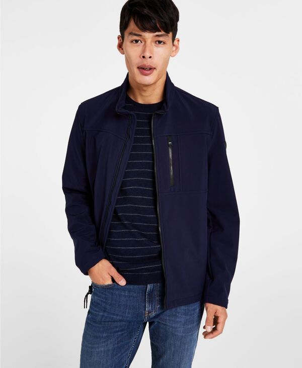 カルバン・クライン 【送料無料】 カルバンクライン メンズ ジャケット・ブルゾン アウター Men's Infinite Stretch Soft Shell Jacket New Navy