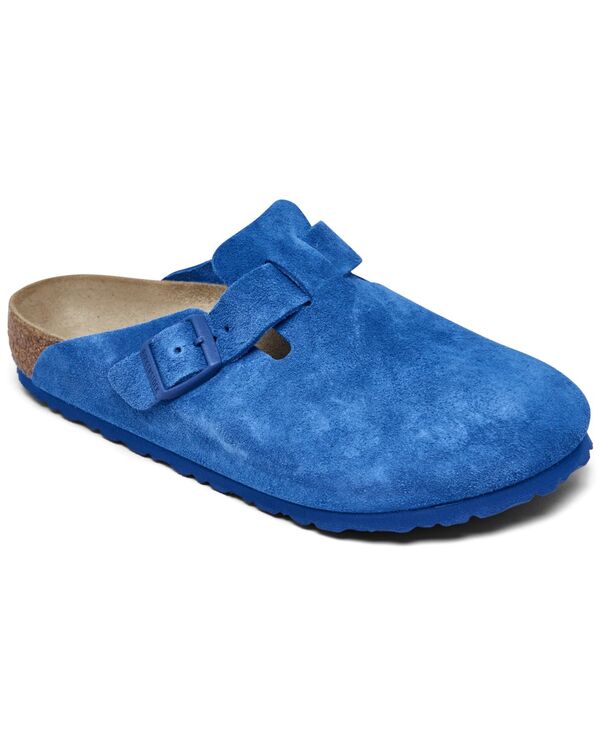 【送料無料】 ビルケンシュトック メンズ サンダル シューズ Men 039 s Boston Suede Leather Clogs from Finish Line Blue