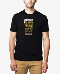 【送料無料】 エルエーポップアート メンズ Tシャツ トップス Men's Premium Blend Word Art Styles of Beer T-shirt Black