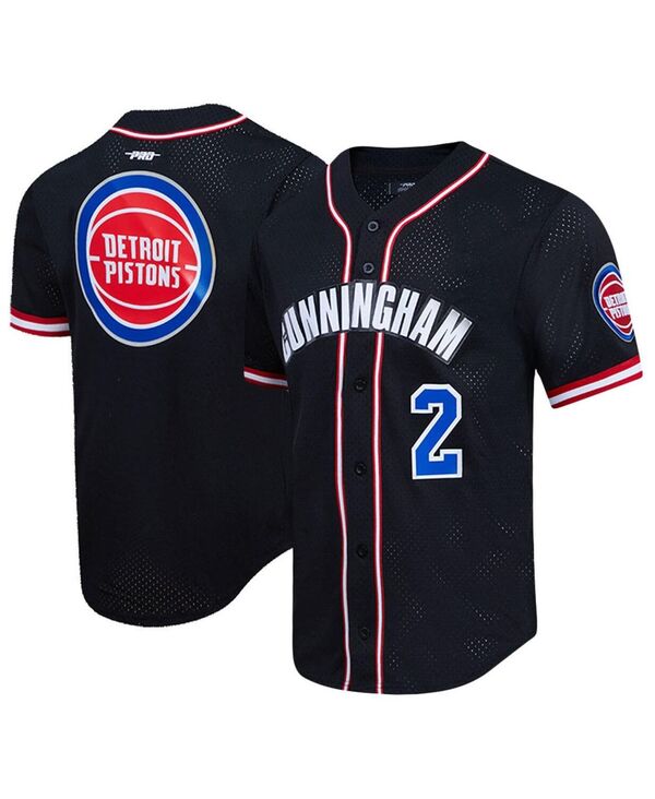 【送料無料】 プロスタンダード メンズ シャツ トップス Men's Cade Cunningham Black Detroit Pistons Capsule Player Baseball Button-Up Shirt Black