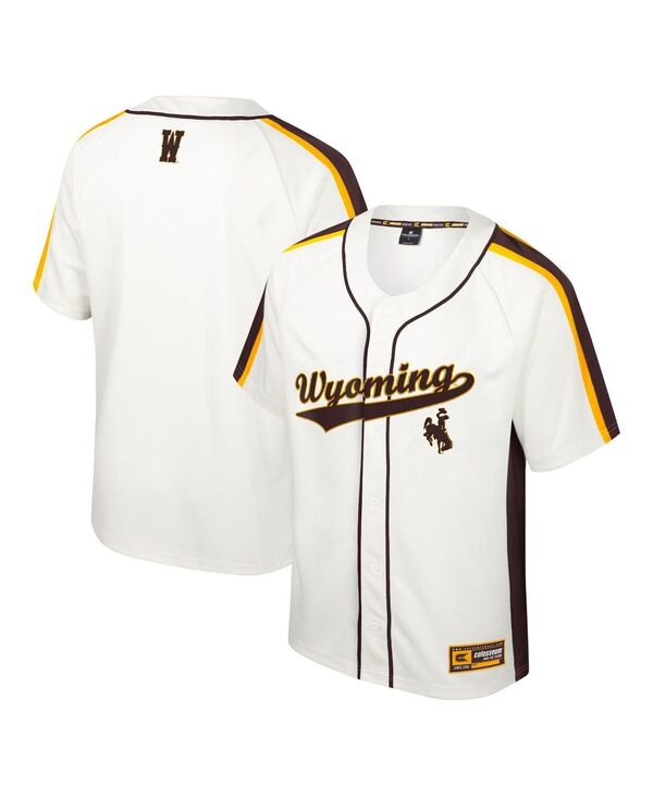 【送料無料】 コロシアム メンズ シャツ トップス Men's Cream Wyoming Cowboys Ruth Button-Up Baseball Jersey Cream