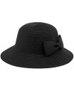 【送料無料】 エポックハットカンパニー レディース 帽子 アクセサリー Angela & William Poly Braid Bucket Sun Hat with Ribbon Black