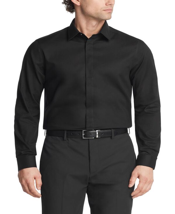 カルバン・クライン 【送料無料】 カルバンクライン メンズ シャツ トップス Men's Slim-Fit Dress Shirt BLACK