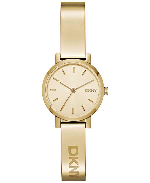 【送料無料】 ダナ キャラン ニューヨーク レディース 腕時計 アクセサリー Women's Soho Gold-Tone Stainless Steel Half-Bangle Bracelet Watch 24mm NY2307 Gold