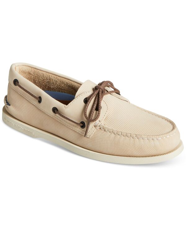 yz Xy[ Y fbLV[Y V[Y Men's Authentic Original 2-Eye Lace-Up Boat Shoes Cream