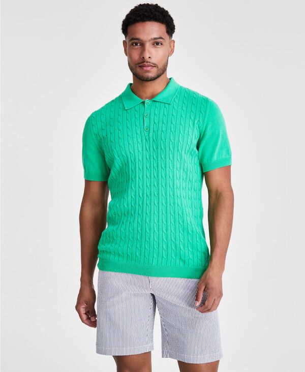  クラブルーム メンズ ニット・セーター アウター Men's Regular-Fit Sweater-Knit Polo Shirt Green Brilliance