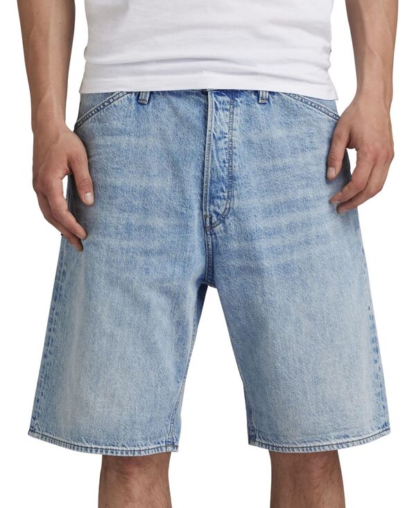 【送料無料】 ジースター メンズ ハーフパンツ ショーツ ボトムス Men 039 s Relaxed-Fit Denim Shorts Worn In Sentry Blue