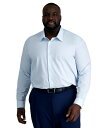 【送料無料】 ハガー メンズ シャツ トップス Big & Tall Men’s Smart Wash® Classic Fit Dress Shirt Blue Graphic Check(4)