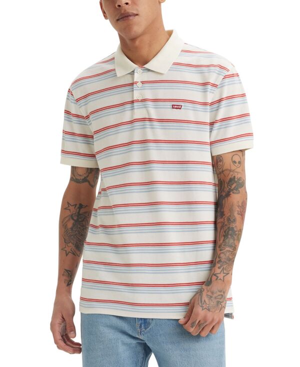 【送料無料】 リーバイス メンズ シャツ トップス Men 039 s Housemark Regular Fit Short Sleeve Polo Shirt Kai Stripe