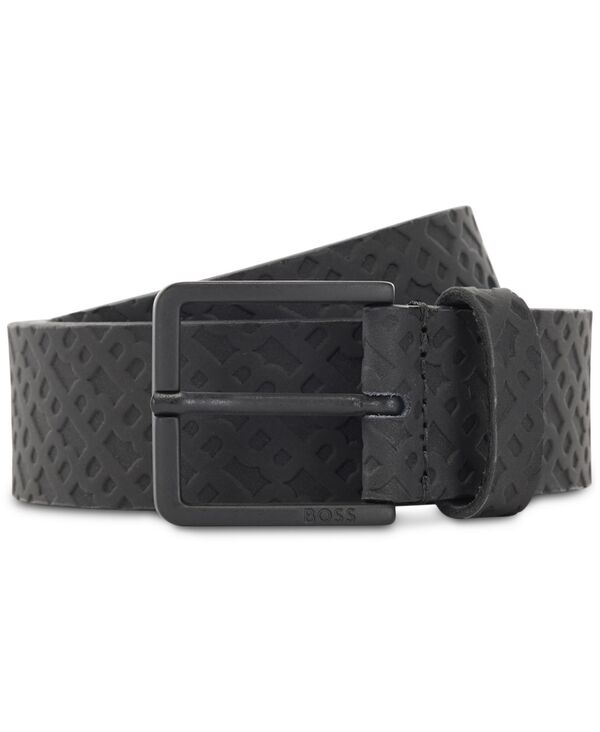 ボスヒューゴボス 【送料無料】 ヒューゴボス メンズ ベルト アクセサリー Hugo Boss Men's Ther-B Leather Belt Black