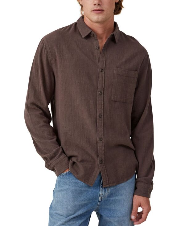 【送料無料】 コットンオン メンズ シャツ トップス Men's Portland Long Sleeve Shirt Brown