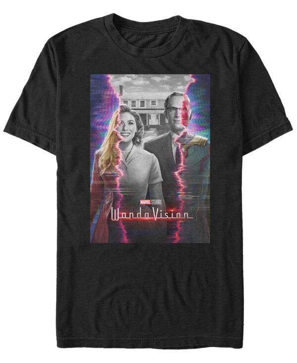 【送料無料】 フィフスサン メンズ Tシャツ トップス Men's Live Action WandaVision Teaser Poster Short Sleeve T-shirt Black