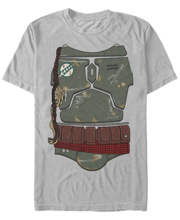 【送料無料】 フィフスサン メンズ Tシャツ トップス Star Wars Men 039 s Classic Boba Fett Bounty Hunter Costume Short Sleeve T-Shirt Silver