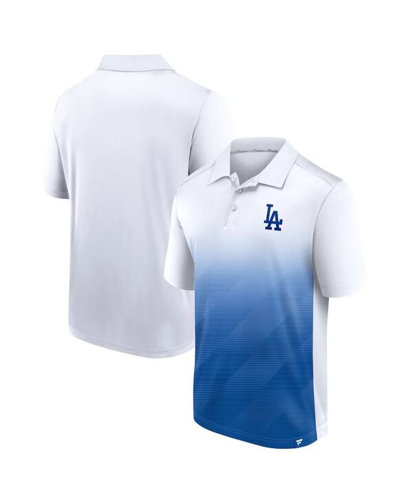  ファナティクス メンズ ポロシャツ トップス Men's White and Royal Los Angeles Dodgers Iconic Parameter Sublimated Polo Shirt White Royal