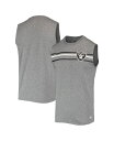 【送料無料】 ニューエラ メンズ タンクトップ トップス Men's Heathered Gray Las Vegas Raiders Brushed Slee...