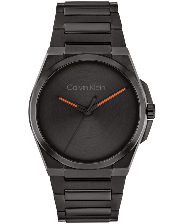 楽天ReVida 楽天市場店【送料無料】 カルバンクライン メンズ 腕時計 アクセサリー Men's Meta-Minimal Black Stainless Steel Watch 41mm Black