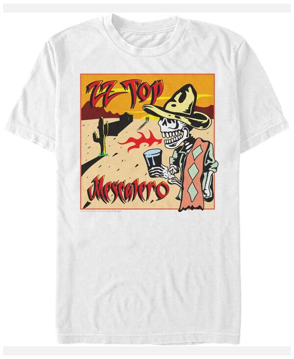 【送料無料】 フィフスサン メンズ Tシャツ トップス ZZ Top Mescalero Album Cover Artwork Short Sleeve T-Shirt White