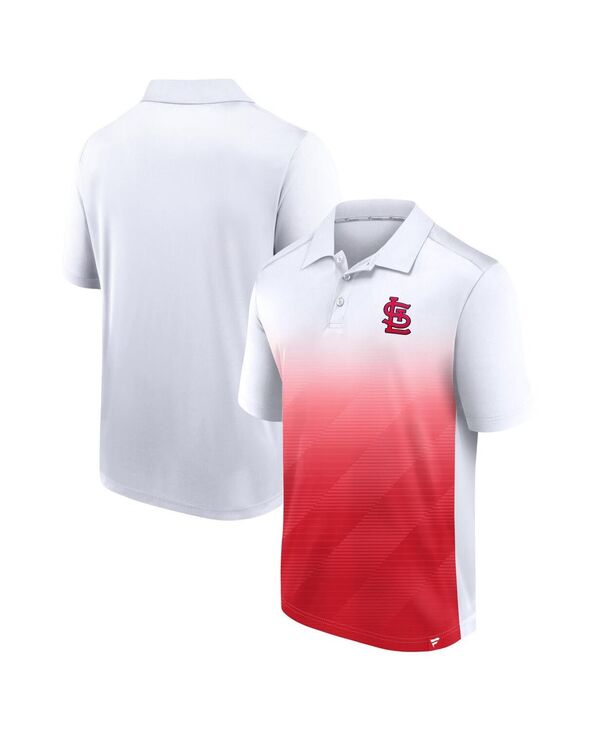  ファナティクス メンズ ポロシャツ トップス Men's White Red St. Louis Cardinals Iconic Parameter Sublimated Polo Shirt White Red