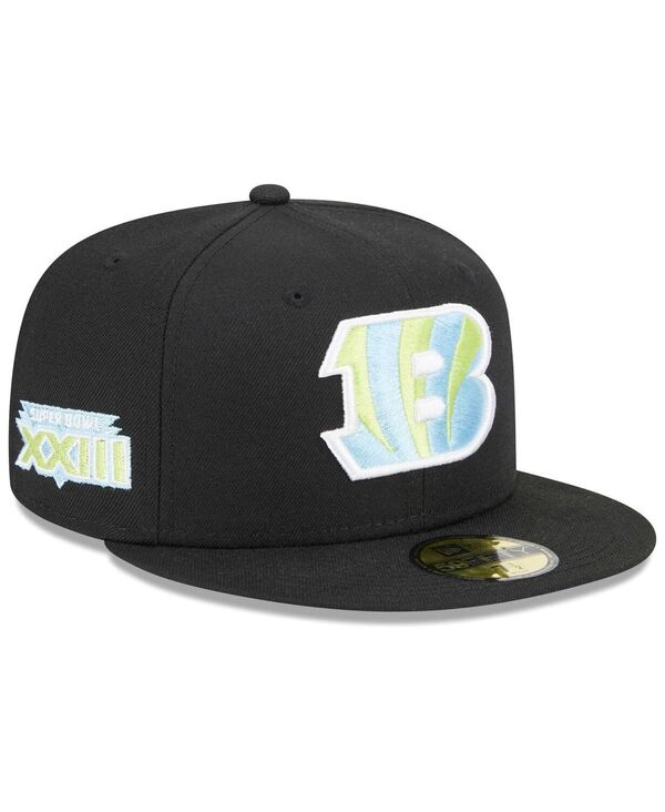 【送料無料】 ニューエラ メンズ 帽子 アクセサリー Men's Black Cincinnati Bengals Multi 59fifty Fitted Hat Black