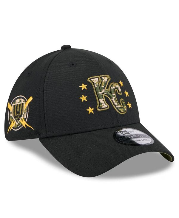 【送料無料】 ニューエラ メンズ 帽子 アクセサリー Men's Black Kansas City Royals 2024 Armed Forces Day 39THIRTY Flex Hat Black